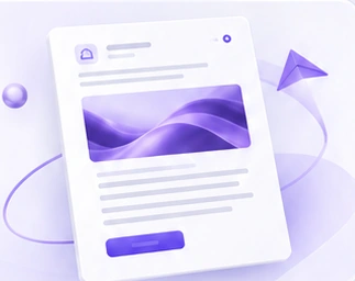 Illustration of an email layout with a paper plane