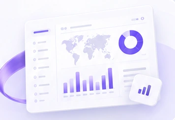 Illustration of an analytics report with charts